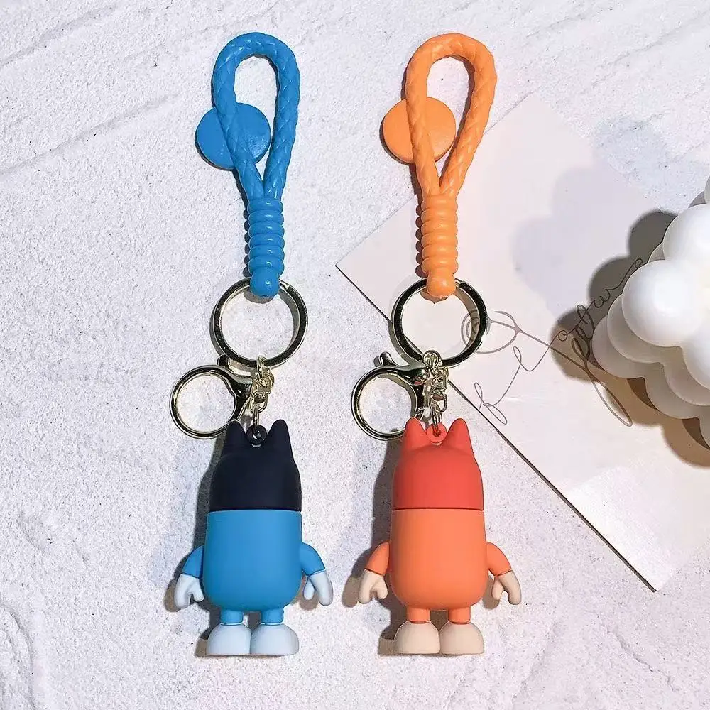 Cartoon Bluey Family Doll Creative Car Chain Keychain Bag Pendant Exquisite Small Gift Children's Backpack Pendant Couple Gift