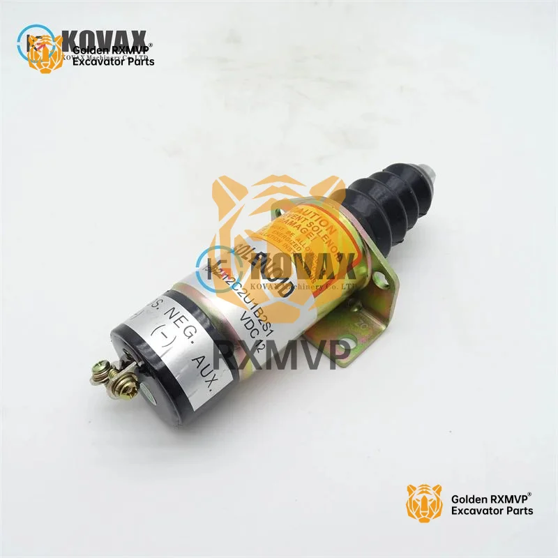 For 1502-12c2u1b251 Flame Shutoff Solenoid Valve Excavator Engine Parts Compatible with Woodward 1502 Engine Excavator