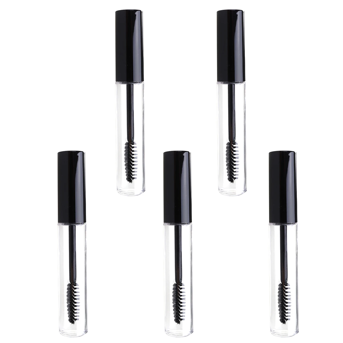 

5 Pcs Empty Mascara Bottle Tube Wand Eyelash Cream Container Refillable Tubes Black