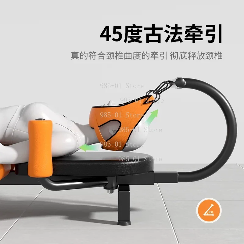 Integrated fitness equipment, electric traction bed for neck, waist and leg stretching & relaxation