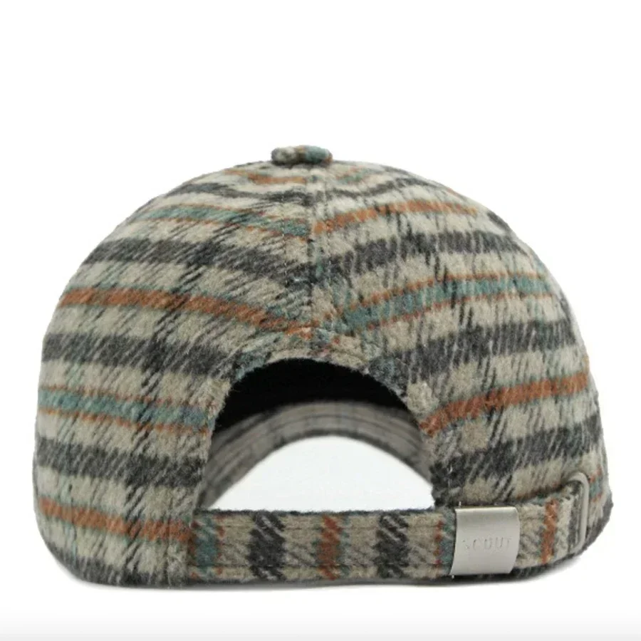 Wełniana czapka z daszkiem w kratkę Truckers Hat Outdoor Winter Structured Plaid Checked Print dla mężczyzn Kobiety Utrzymuj ciepło Gruby