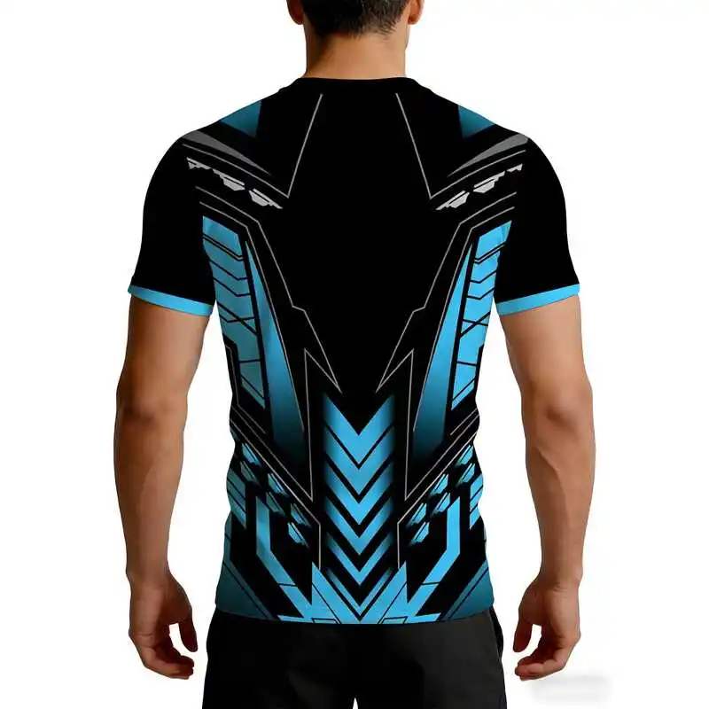 Cyber Angular Mecha Texture Color Block Design Hardcore Man Cut Fitness Street Outfits Strong Visual Impact Trendy Men's Techwea