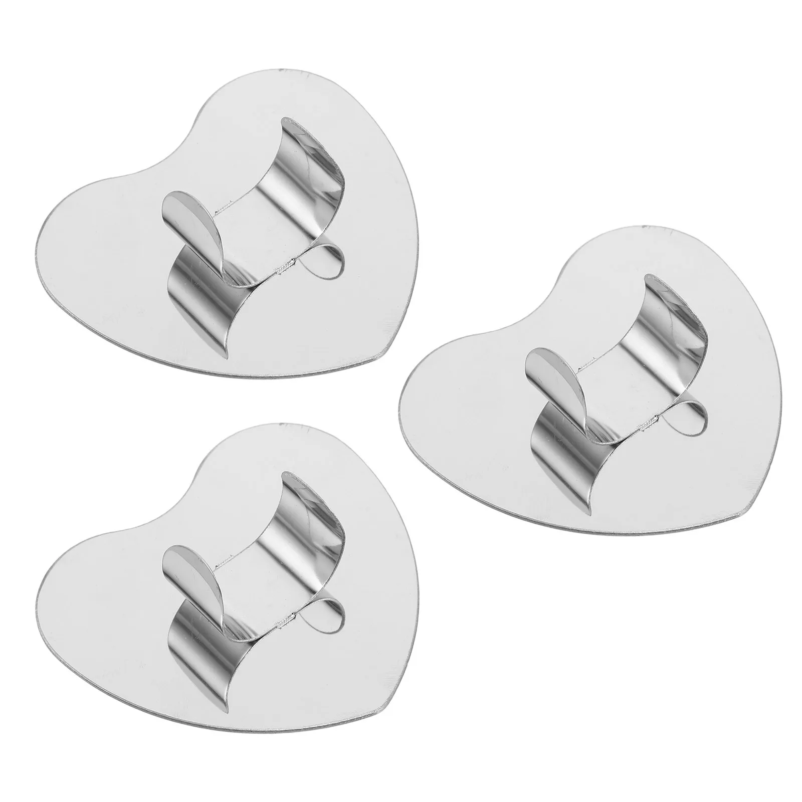 3 stücke Herzförmige Make-Up Spiegel Edelstahl Handheld Palette Für Reise Home Office Touch-Up Nail art, Valentinstag Geschenk,