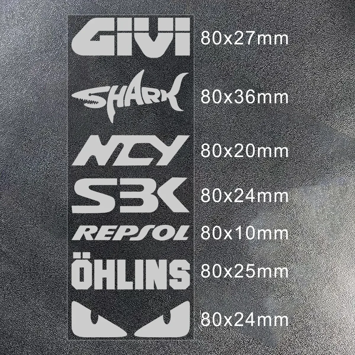 Racing-Sponsor Wasserdichter Vinyl-Motorrad-Aufkleber für Motorradkarosserie, Kraftstofftank, Kotflügel, Helm, Universelle Fahrzeugdekoration – Detail 4