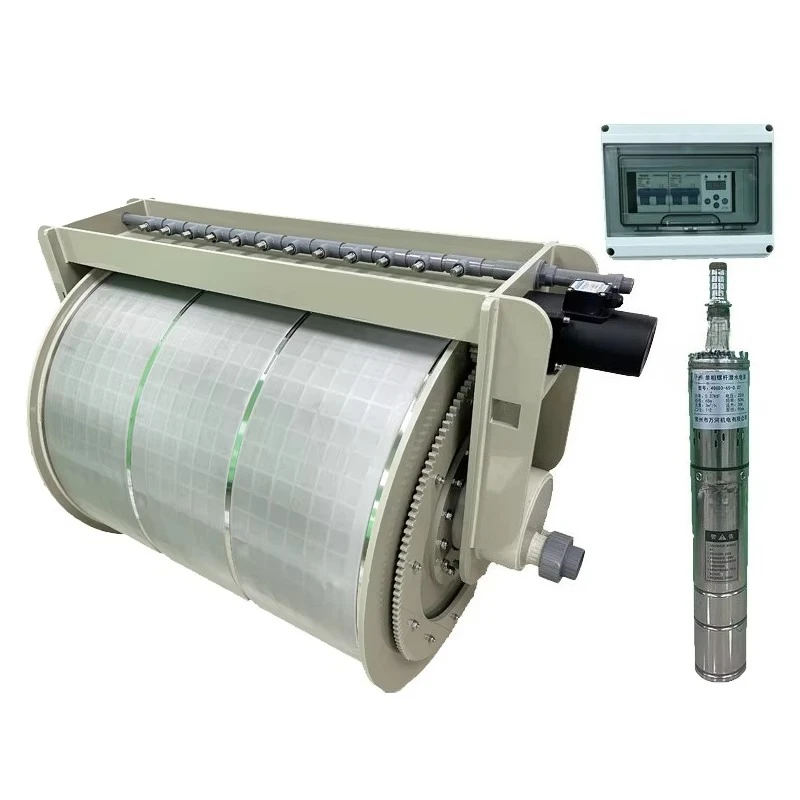 Fish Pond Drum Filter, Sinking Filtration System, Outdoor Water Purification Device, Courtyard Koi Pond Circulation