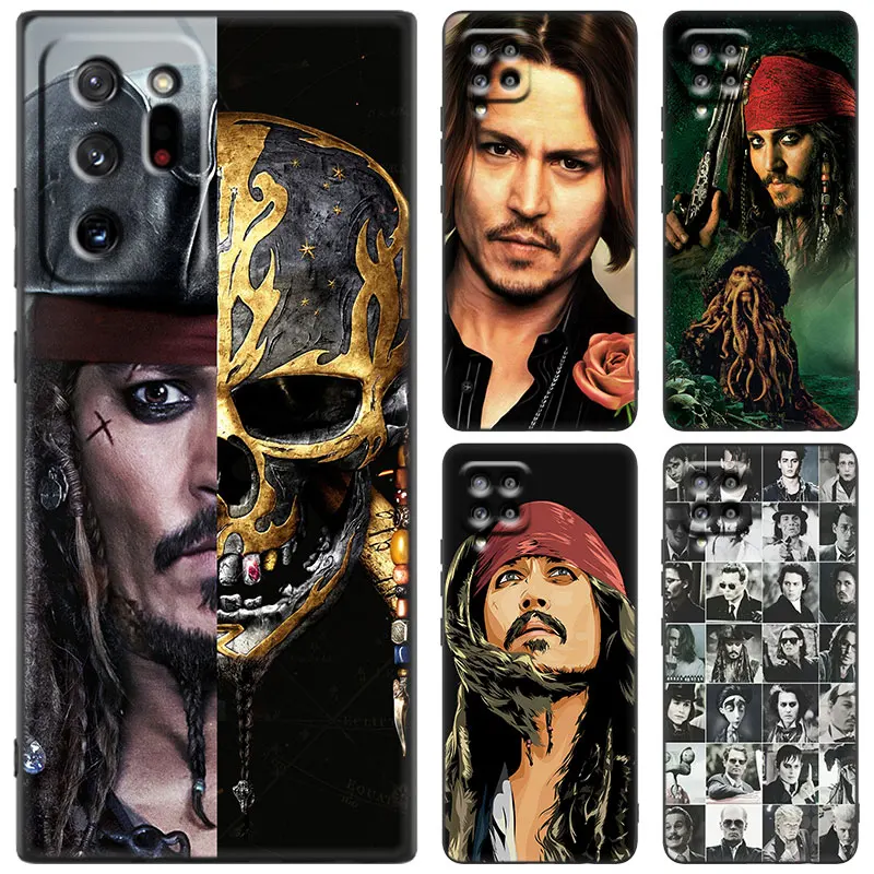 Pirates of the Caribbean Johnny Depp Black Case For Samsung M14 M13 M12 M54 M53 M52 M33 M04 M23 Note 10 Plus 20 Ultra A6 A7 2018