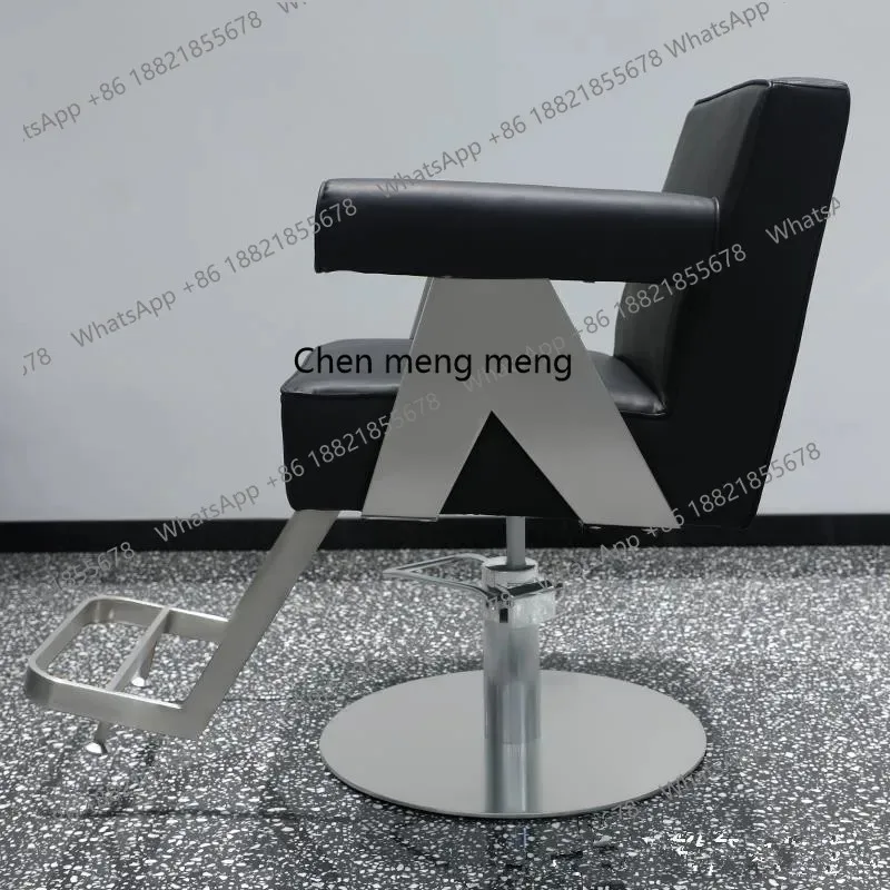 Hairdressing Chair Beauty Barber Rotating Lifting Modern Simple Flushing Perm Dyeing Chair H