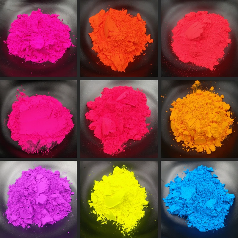 100 g/lote limão amarelo fluorescente pó pó de fósforo pó pigmento diy decoração material fosco neon glitter em pó