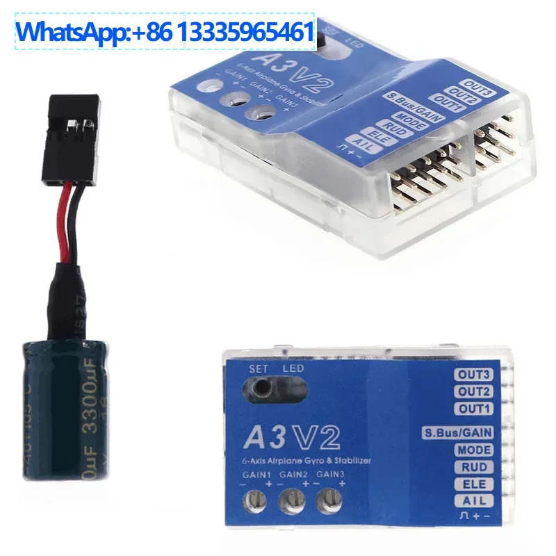 

Remote Control Aircraft Fixed Wing Helicopter 3 Axis Gyro A3 V2 Aircraft Flight Controller Stabilizer