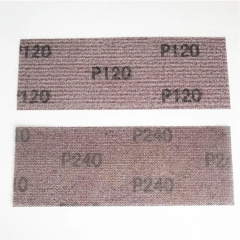 50 PCS 70*198mm Rectangular grid sandpaper porous wear-resistant automotive putty paint surface grinding and polishing