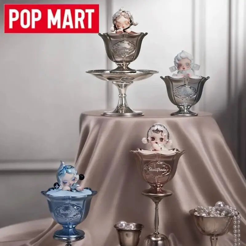 Pop mart skullpanda a festa começa série vela perfumada caixa cega acho saco brinquedos bonecas anime figura de ação ornamento crianças presente