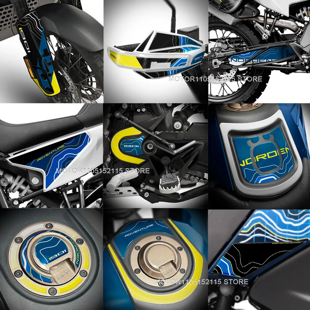 New For Husqvarna Norden 901 2023 2024 Motorcycle Accessories Tank Pad Sticker 3D Epoxy Resin Protective Sticker waterproof