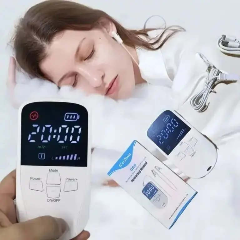 

Portable Vagus Nerve Stimulation Therapy - Electronic Brain Massage Device for Insomnia Cure & Deep Relaxation