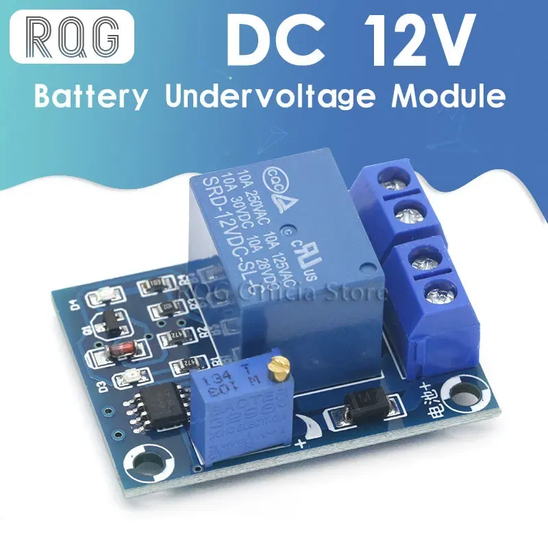  DC 12V Battery Undervoltage Low Voltage Cut off Automatic Switch Recovery Protection Module Charging Controller Protection Board 