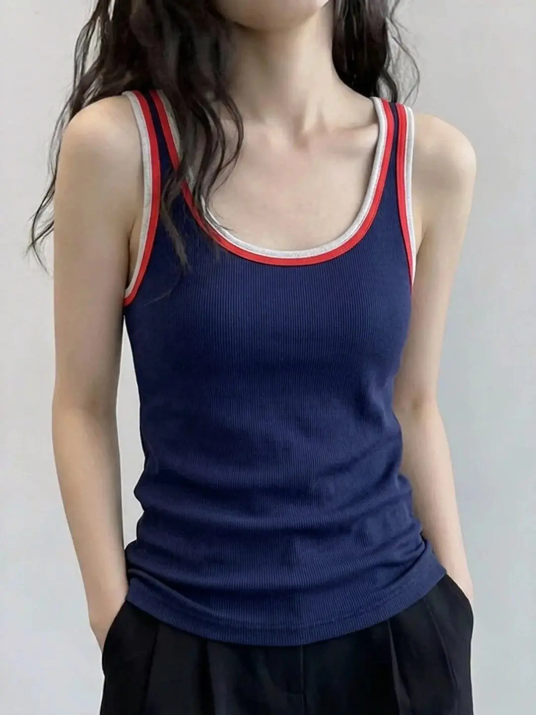 Women's Slim Fit Tank Top 95 Cotton Sleeveless Base Layer Shirt Spring Summer New Style plus Size Big MM Casual Outerwear