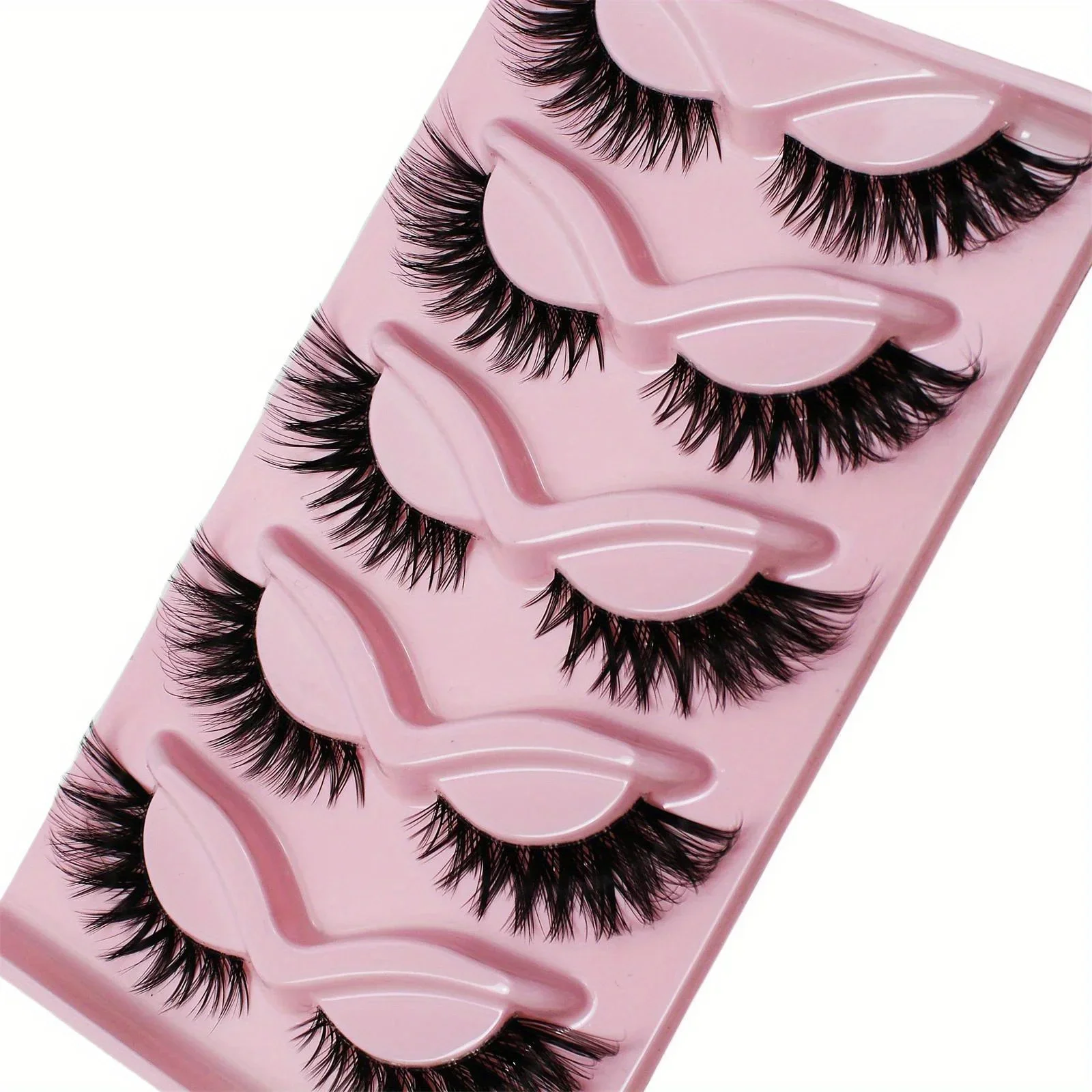 3Boxes(15Pairs) Cat Eye Lashes Fake Eyelashes Clear Band Lashes Natural Look Wispy False Eyelashes Full Strip Lashes