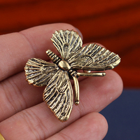 Brass Butterfly Statue, Insect Animal Model Desk Decor, Office Desktop Ornament, Vintage Tea Table Decoration for Living Room