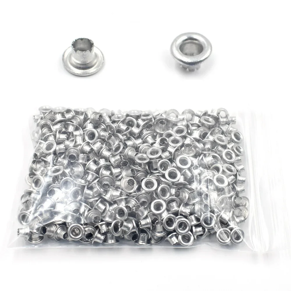 500 sets metal Crack eyelets aluminum 4mm hollow rivets bulk clothing DIY sewing accessories