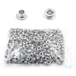 500 sets metallo Crepa occhielli in alluminio 4 millimetri hollow rivetti all'ingrosso di abbigliamento FAI DA TE accessori per il cucito