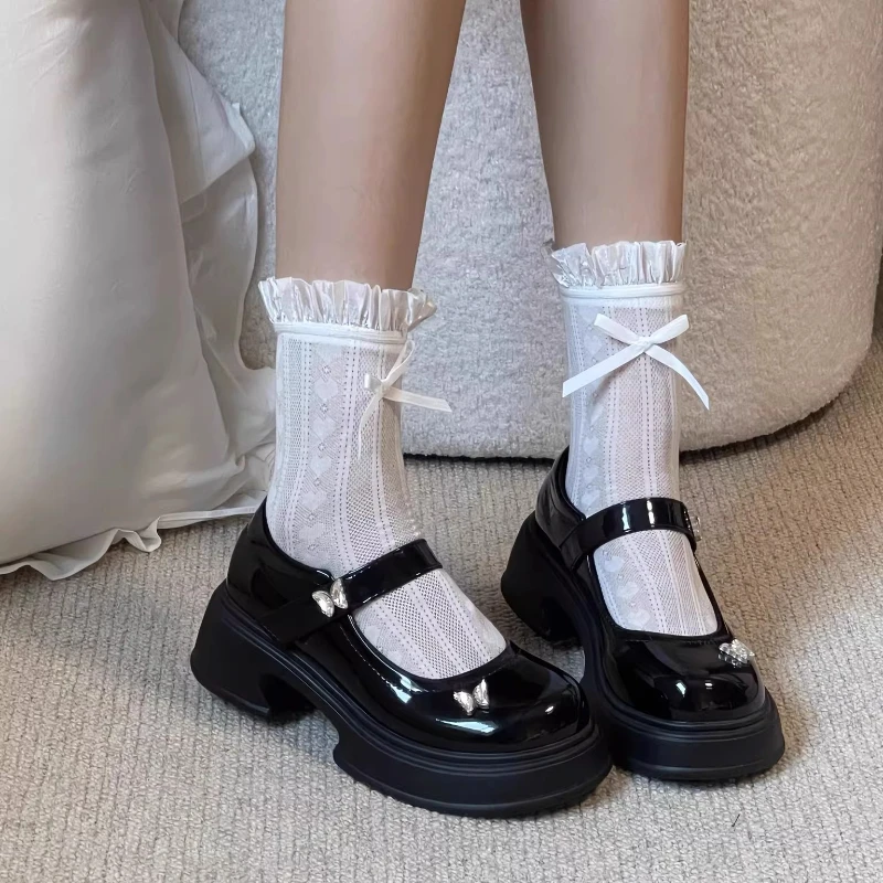 

Новые весенне-осенние туфли Мэри Джейн на платформе для девочек 2026 года, модные детские кожаные туфли-принцессы для свадьбы и вечеринок, лоферы в стиле Лолита