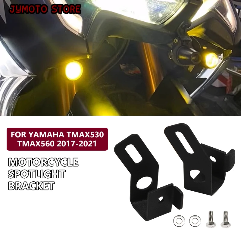 

Motorcycle Accessories For Y-AMAHA TMAX530 TMAX560 tmax 530 560 Fog Lamp Spotlight Bracket 2017 2018 2019 2020 2021 NEW Arrival