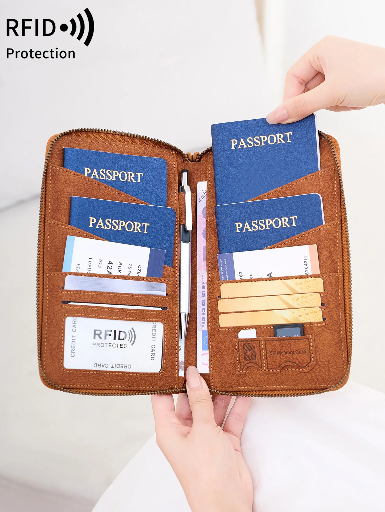 

Fashion RFID shielding PassportWallet Minimalism portable Family Passport Holder Women/Men Passport Cover for Travel Essentials