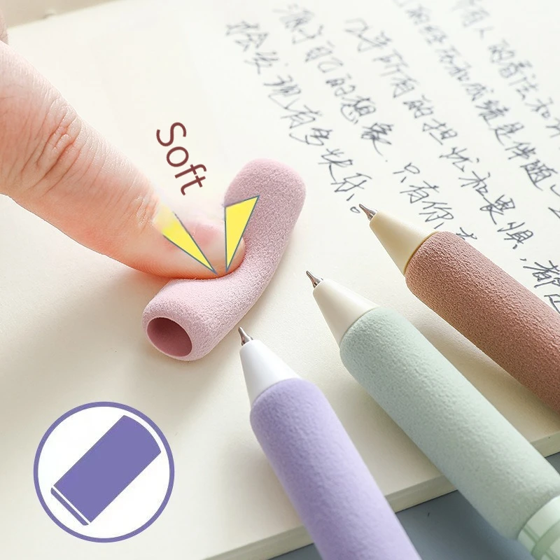 12PC Neutral Pen Press Neutral Pen Ins High Beauty Quick Dry Brushing Test Pen Sponge Cover CS Double Bead Black Pen