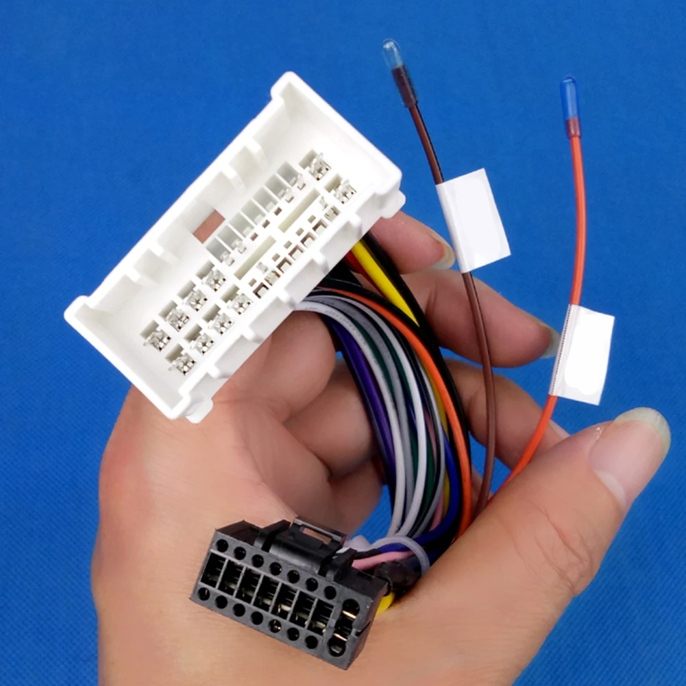 24Pin to 16Pin Radio Wiring Harness Adapter Cable for Hyundai Accent Santa Fe Azera and For Kia Sportage Carnival