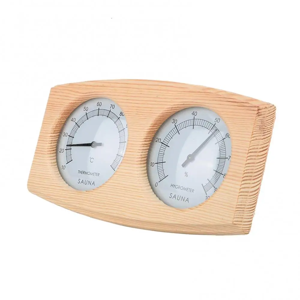 Thermometer Humidity Meter Hygrometer Temperature Humidity Meter 2 in 1 Sauna Room Wooden Steam Temperature Humidity Meter