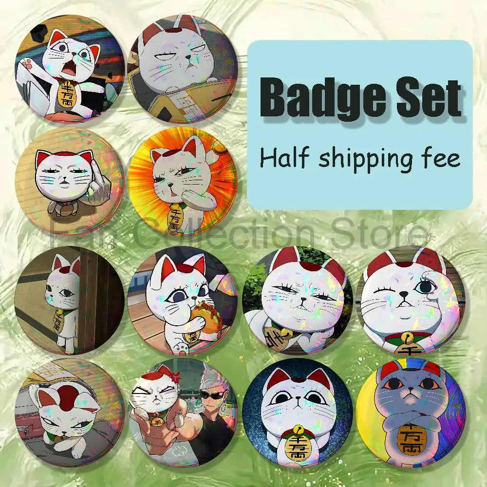 Cat T-Turbo Granny 4-piece set Pins Backpack Clothes Jewelry Accessories Cartoon Round Brooch Button Badge Fans Collection Gifts