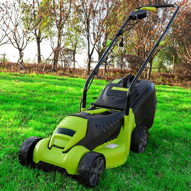 Electric Lawn Mower Hand Push Grass Cutting Machine Household Lawn Mower 1600W Grass Trimmer For Garden Courtyard