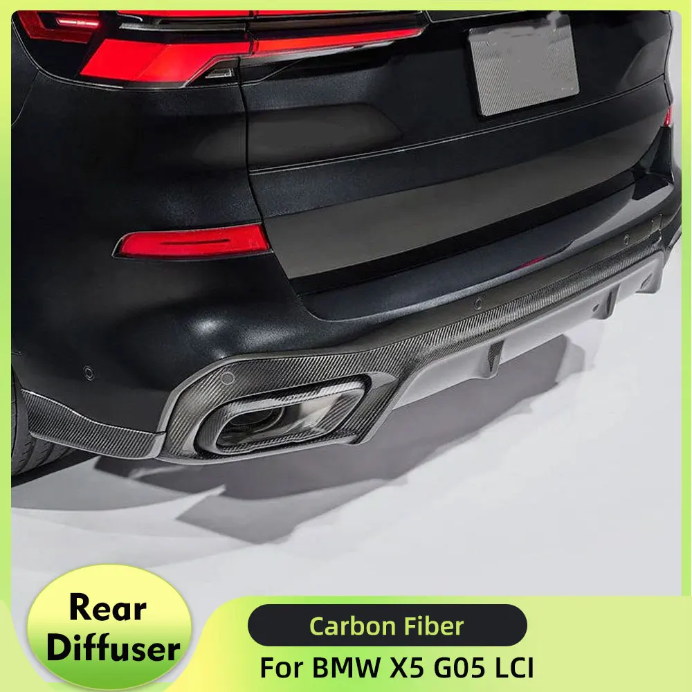 

Carbon Fiber Rear Diffuser for BMW X5 G05 LCI M Sport 2023 2024 Rear Bumper Diffuser Lip Apron Splitters 3PCS
