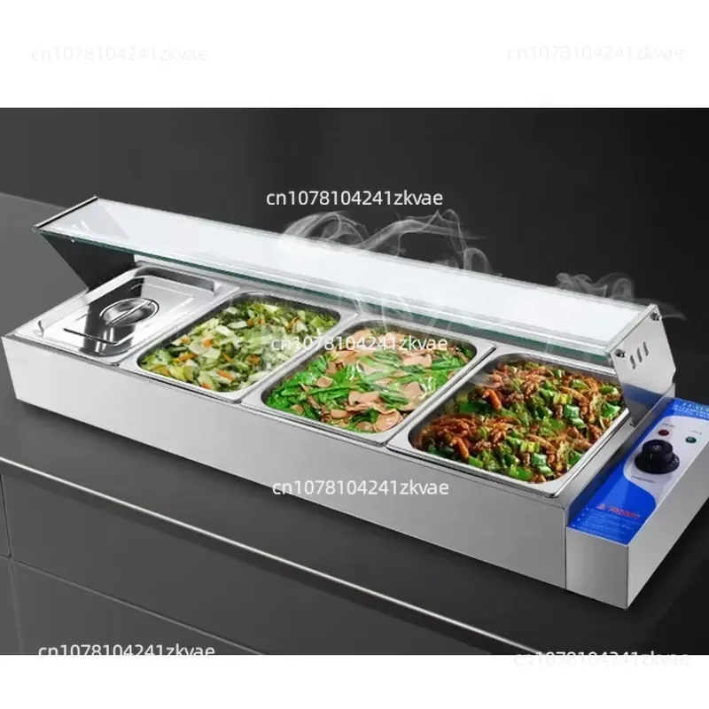 Silver Stainless Steel Motor-heated Food Warmer for Commercial Catering and Bakery Use