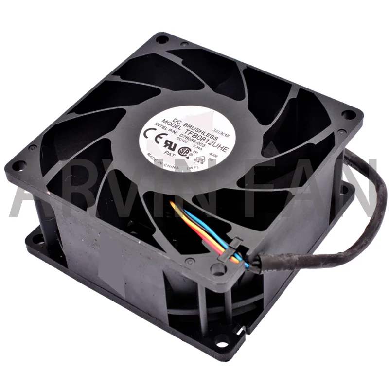 Gloednieuwe Originele Tfb0812uhe 8Cm 8038 80X80X38Mm 80Mm Ventilator Dc 12V 2.34a Inter Pin: D76086-003 Koelventilator Geschikt Voor Servers