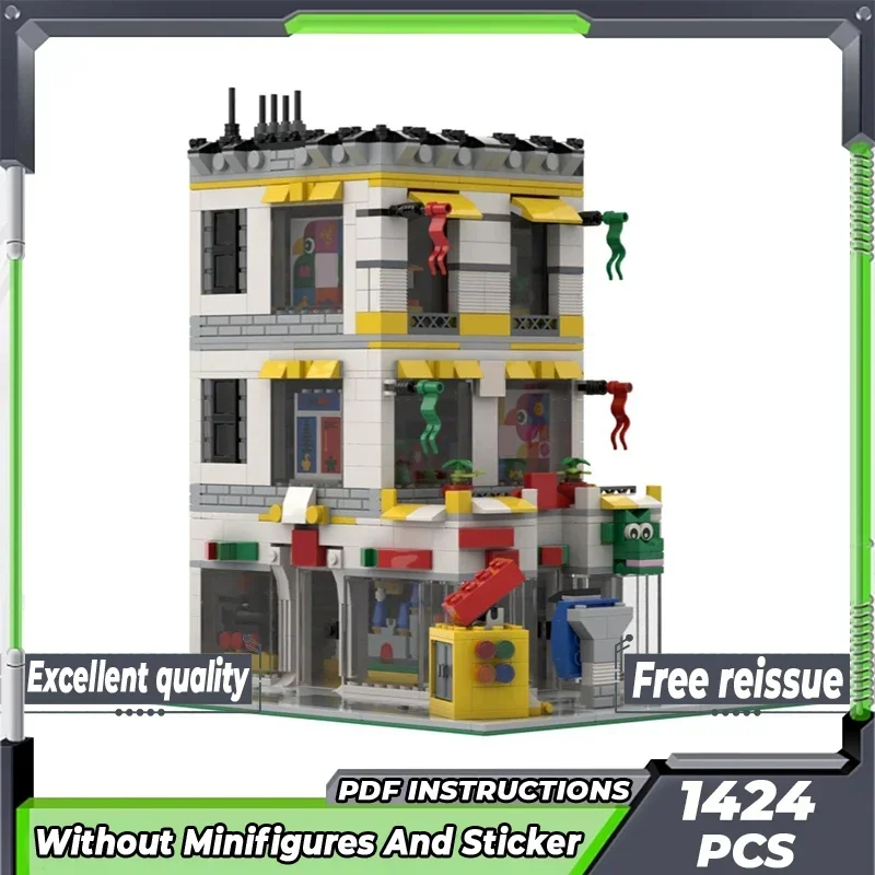 Street View Model Moc Building Bricks Building Block Store Corner Technology Modular Blocks Gift Christmas Toy DIY Sets Assembly