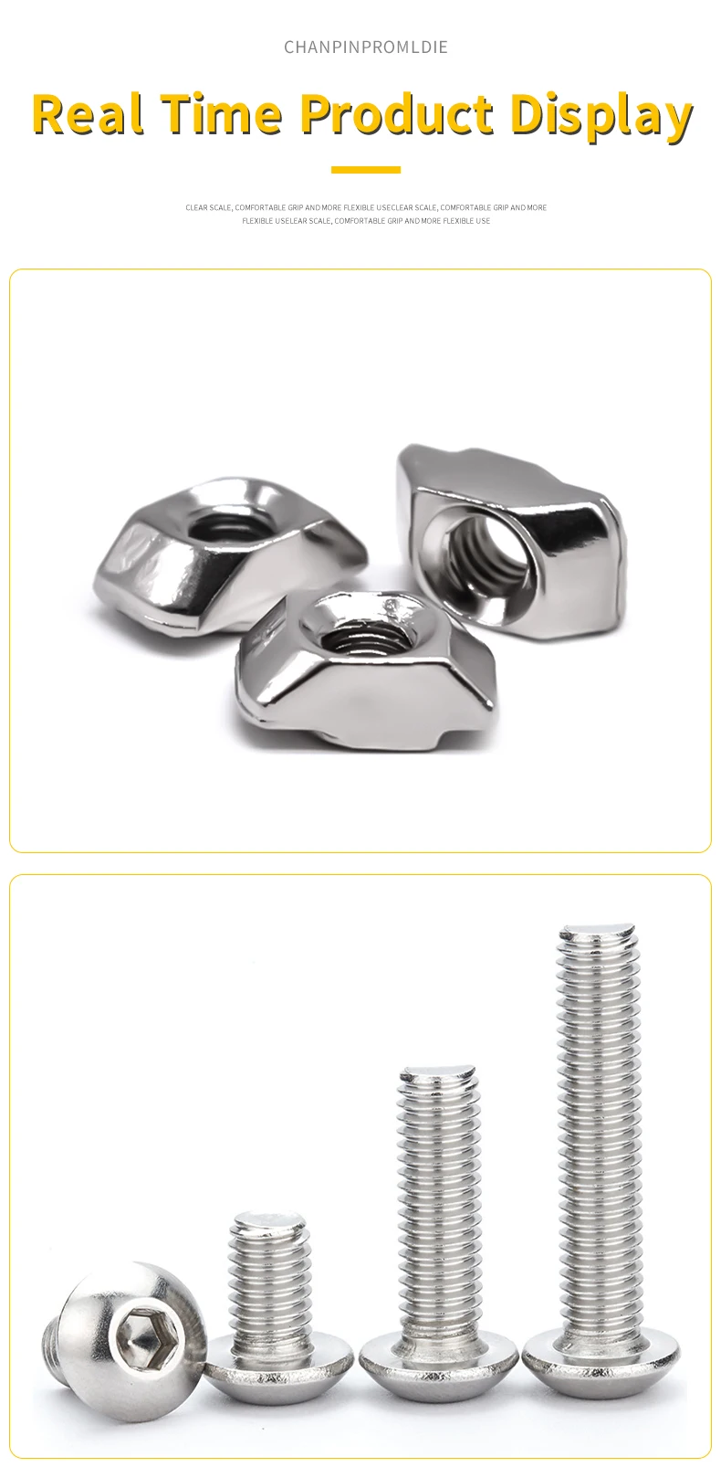 M3 M4 M5 M6 2020 3030 4040 Serie T-Gleitmutter- und Bolzensatz Hammerkopf-T-Nutmutter mit Sechskantschraube T-Mutter-Set für Aluminiumprofil – Detail 11
