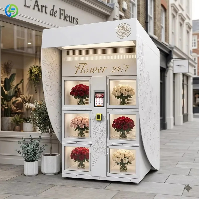 Manufacturer Automat Z Kwiatami OutdoorTemp Control Custom Flower Vending Machine Bouquet Vending Machine Customized