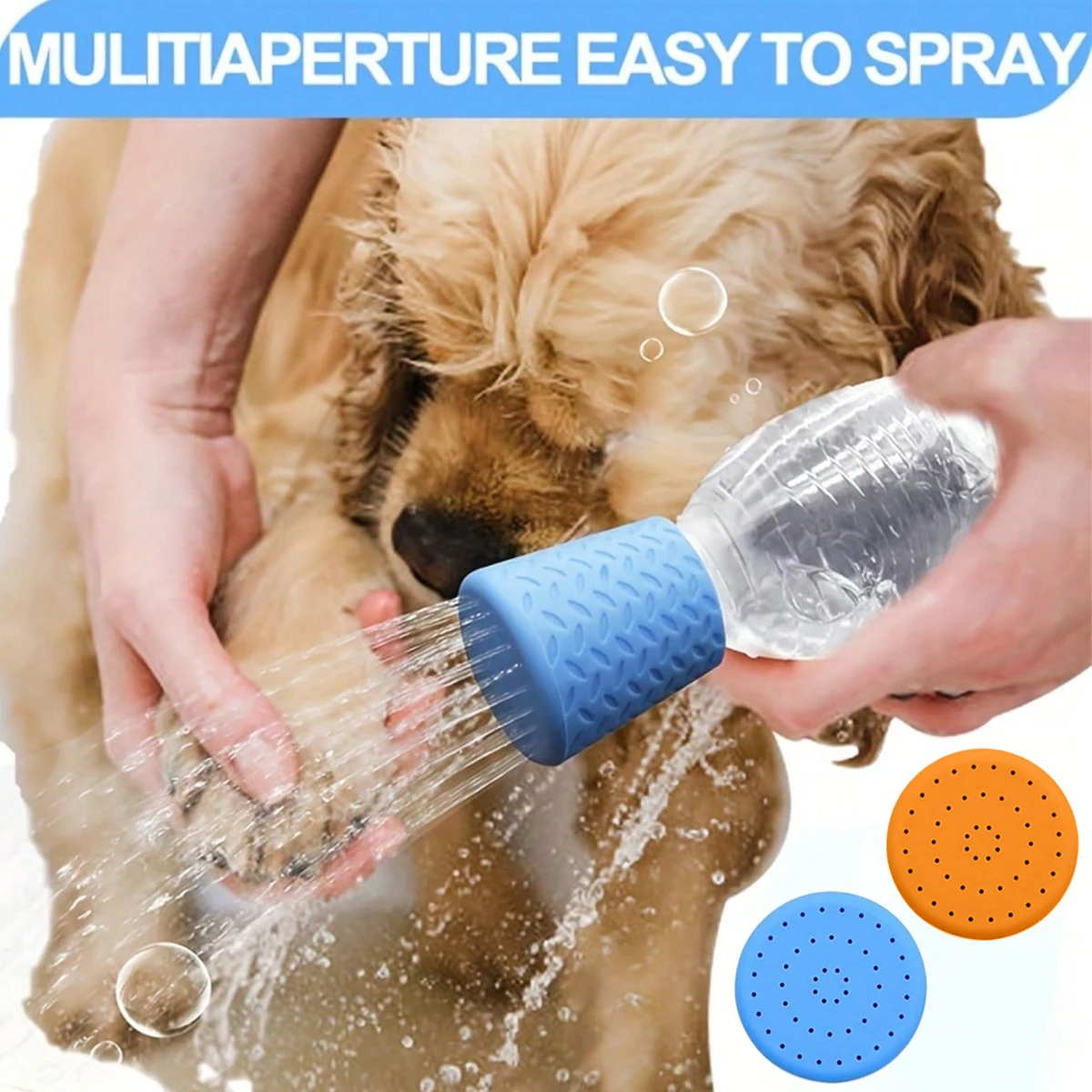 Accesorios Portátiles Multifuncionales para Baño de Mascotas y Dispensador de Agua para Exteriores, Boquilla de Limpieza Multifuncional para Perros