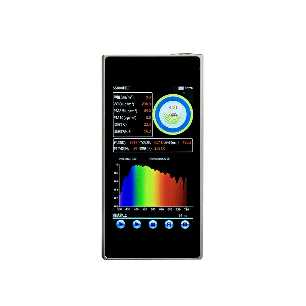 SS800Pro Intelligent Precision IoT Environmental Health Monitor Tragbare negative Sauerstoff-Ionen-Umgebung