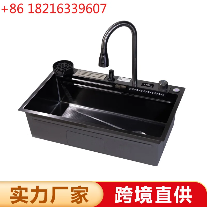 

Кухонная мойка из нержавеющей стали, большая, с одной чашей, с сотовой текстурой, многофункциональная, для мытья посуды