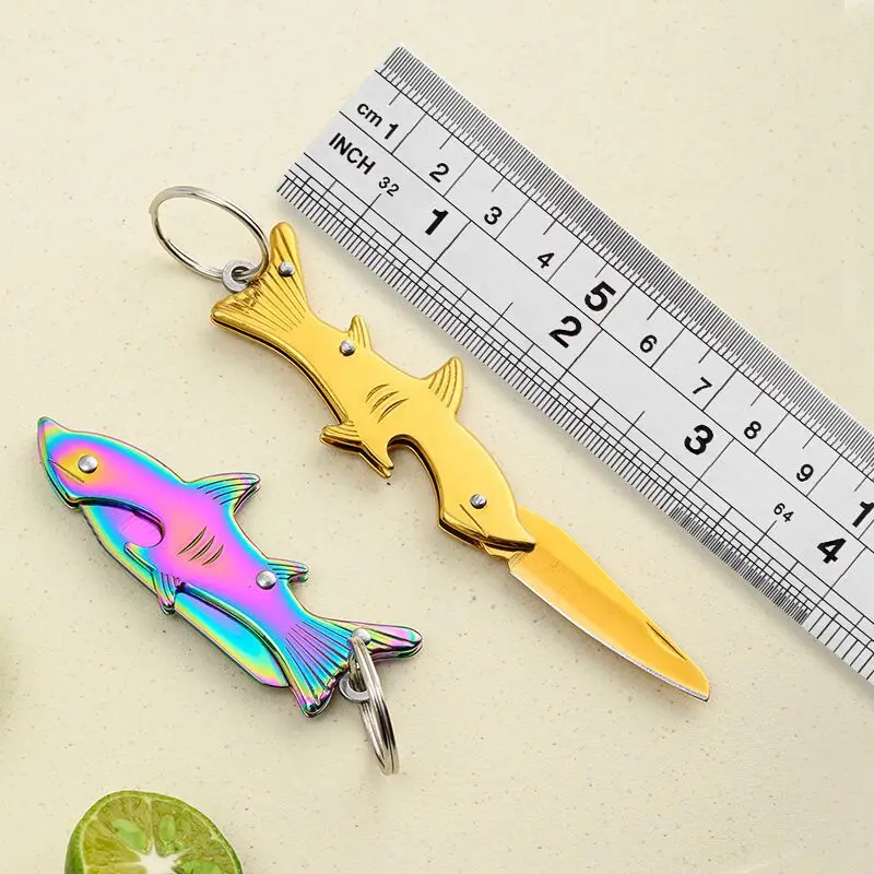 Mini Folding Pocket Knife Outdoor Camping EDC Tool Tactical Survival Emergency Self Defense Knife Keychain Pendant Fruit Knif