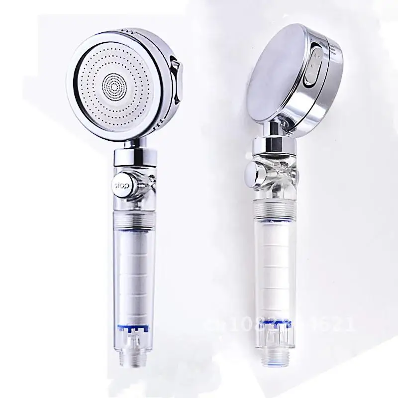 

EHEH 3-Function Filter Shower Head Bathroom with Stop Button Nozzle Electroplated Water Saving Multifunction Sprayer system