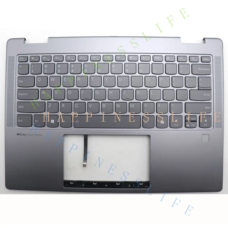 Y... New Palmrest Upper Case US Backlit Keyboard FP For Yoga 7 2-in-1 14AHP9 83DK