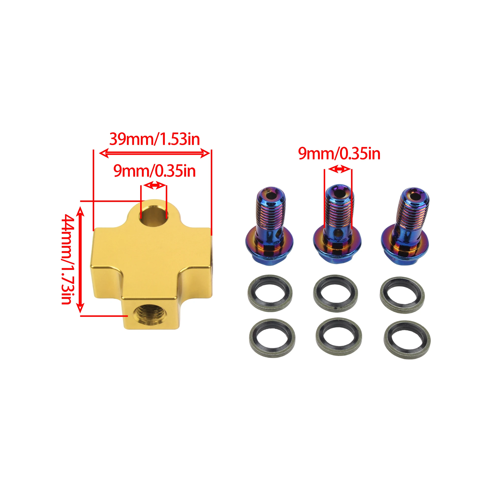 Motorcycle Hydraulic Brake Hose Pipe Three Connector 3-way Adapter For ATV Brake System Pit Dirt Bike Motorcross Accessories