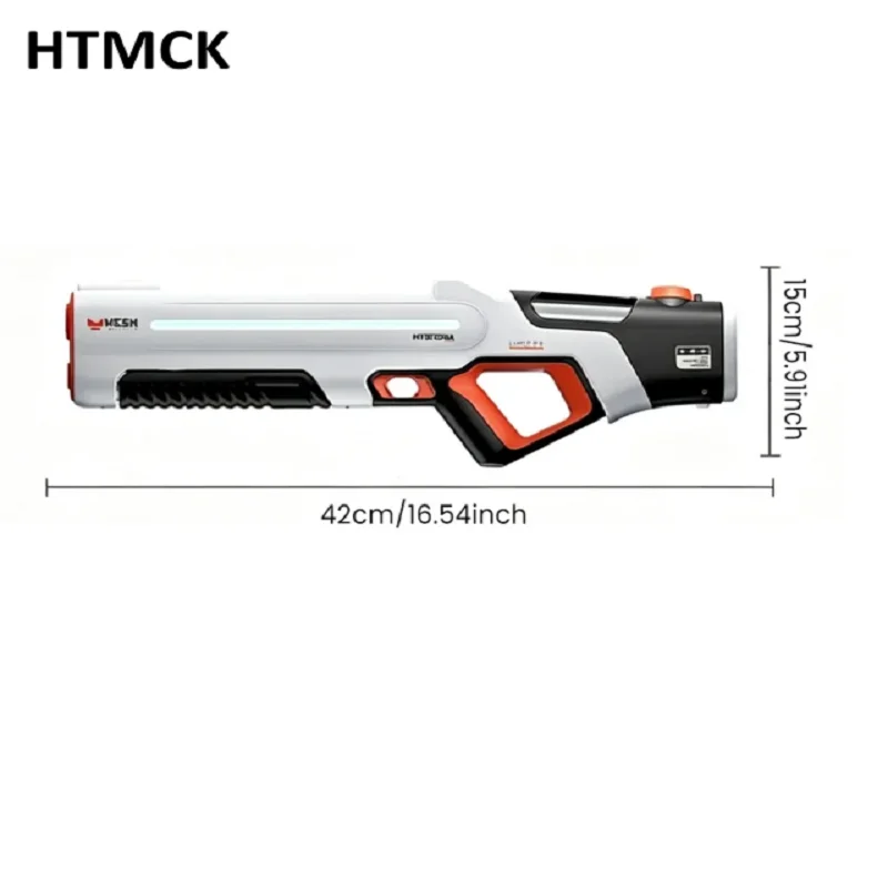 New Pulse Colorful Flashing Electric Continuous Water Gun Toy Automatic Water Suction Large Capacity Adult Water Toy Gift