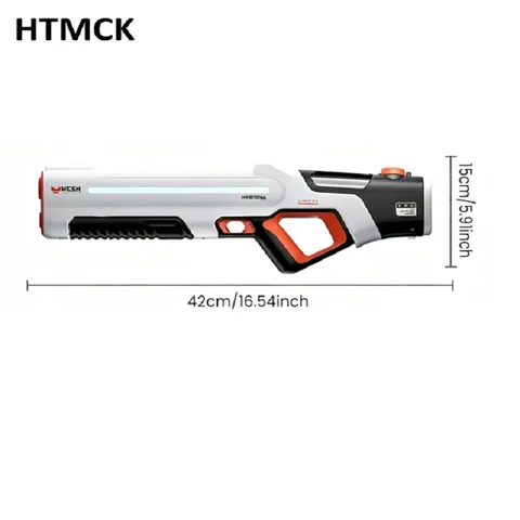 New Pulse Colorful Flashing Electric Continuous Water Gun Toy Automatic Water Suction Large Capacity Adult Water Toy Gift