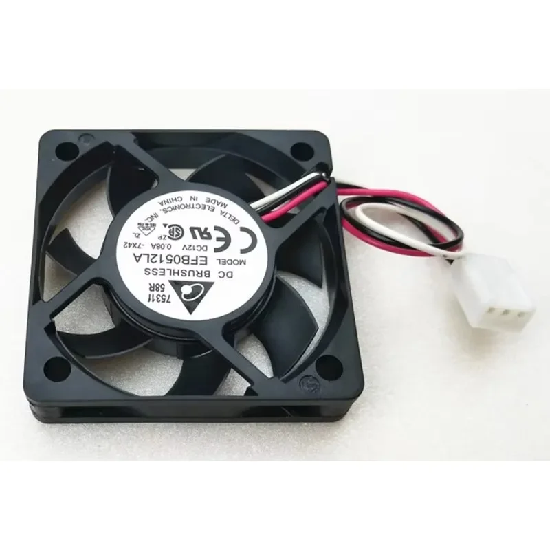 k Delta EFB0512LA 5010 50MM 50*50*10MM Fan For Graphics card  North and south bridge chip Cooling fan 12V 0.08A  with 3pin