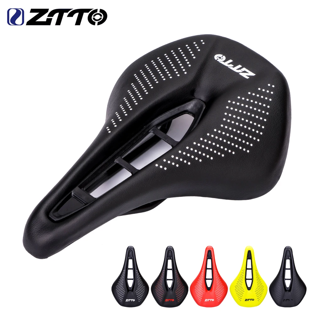 ZTTO Bicycle Seat MTB Road Bike Saddle PU Leather Hollow Ultralight Comfortable Seat Cushion Soft Cycling Bike Racing Saddle