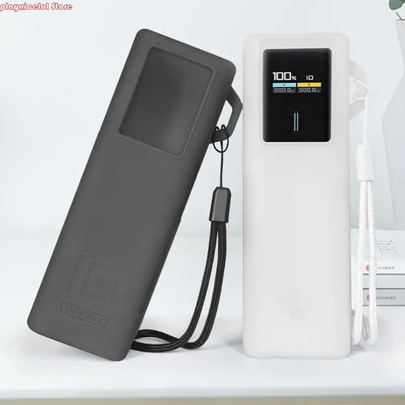 Couvercle en silicone E8BA avec les chocs avec des coupures dans le stockage du câble pour le boîtier du chargeur