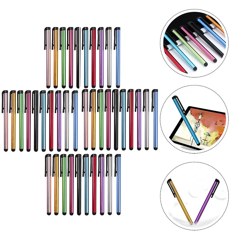 80Pcs Touch Screen Stylus Pens Set Creative Universal Capacitive Stylus for Smartphones Tablets Laptops Sensitive Smooth Writing